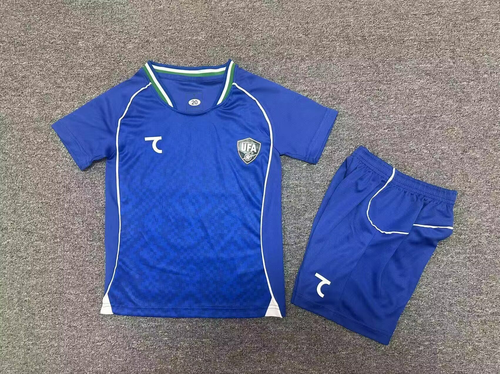 Kids-Uzbekistan 2026 World Cup Home Soccer Jersey